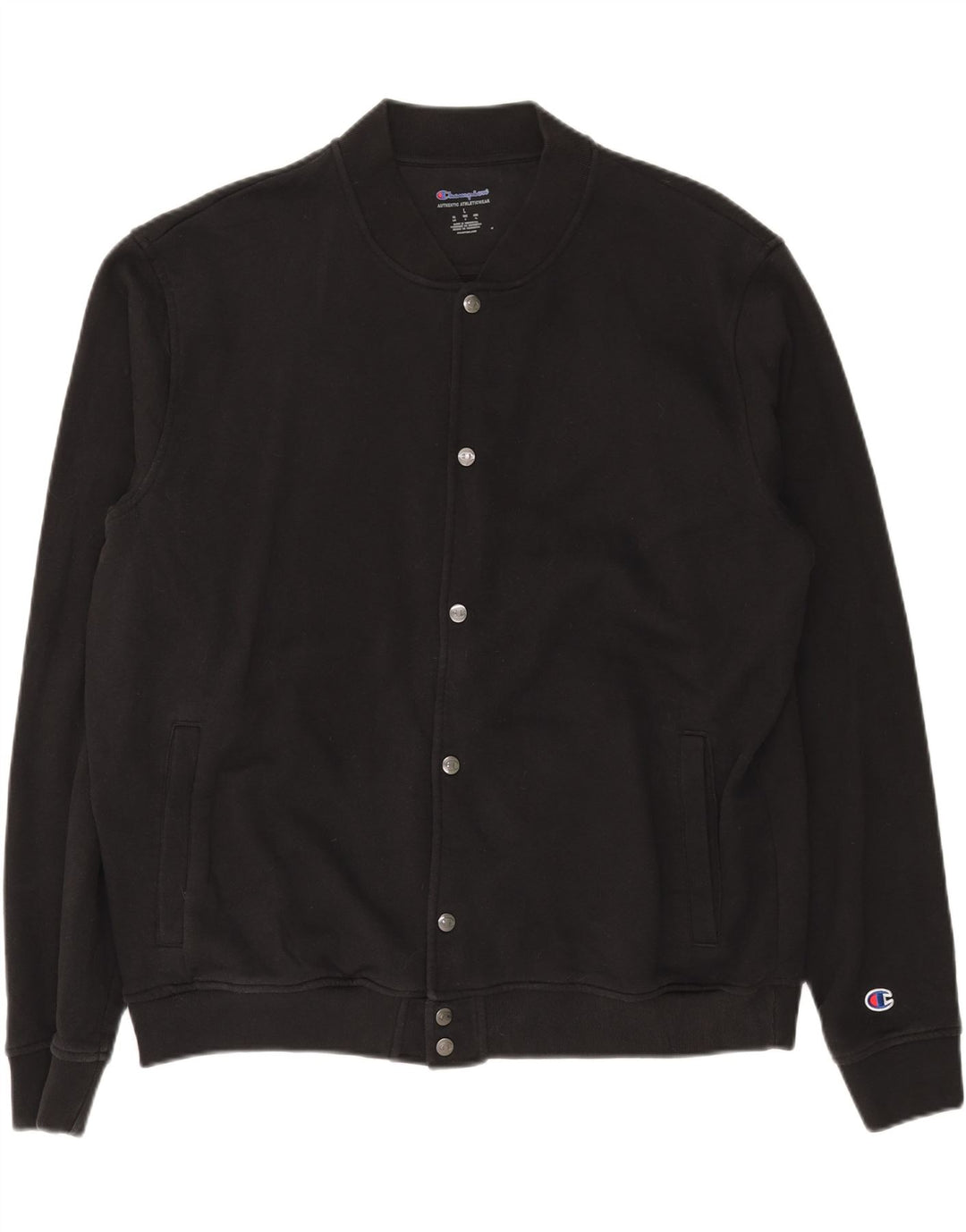 CHAMPION Mens Tracksuit Top Jacket Large Black Cotton Vintage Champion and Second-Hand Champion from Messina Hembry 