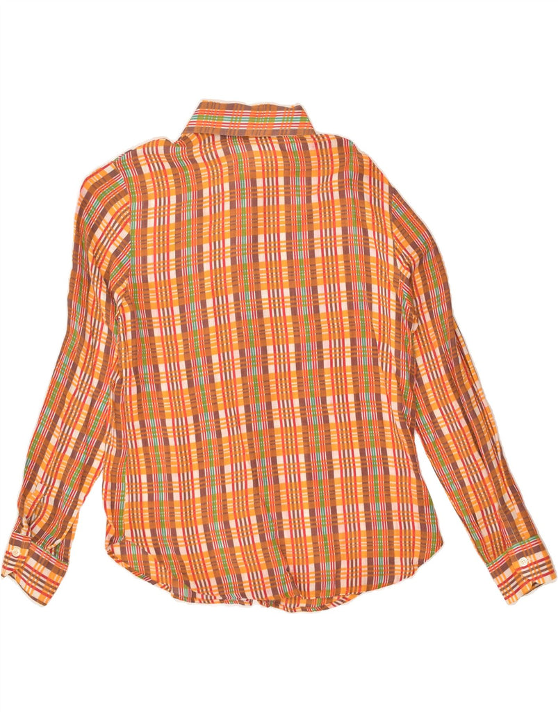 VINTAGE Womens Shirt UK 16 Large Orange Check | Vintage Vintage | Thrift | Second-Hand Vintage | Used Clothing | Messina Hembry 