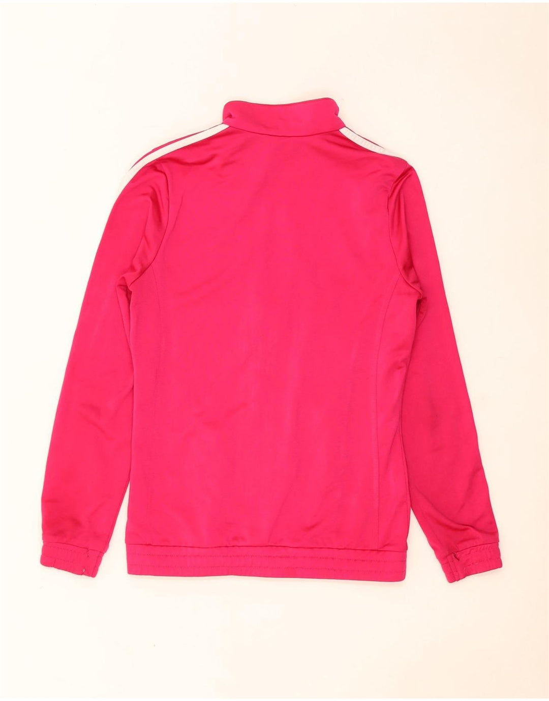 Adidas Girls Tracksuit Top Jacket 14-15 Years Pink Polyester