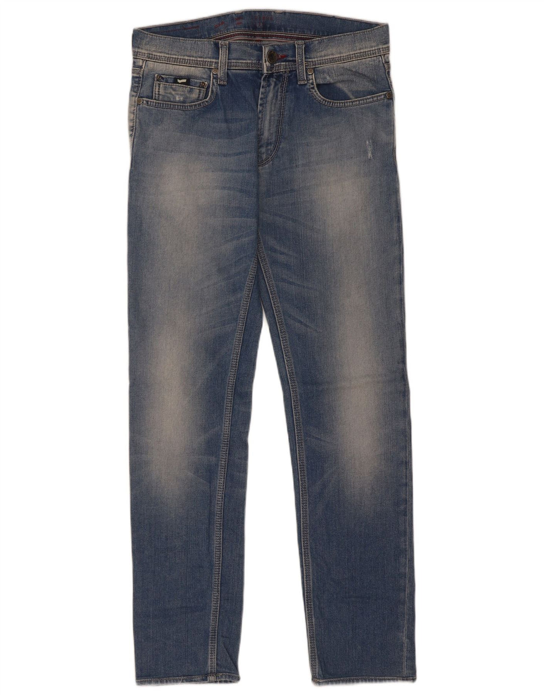 Gas Mens Slim Jeans W30 L34 Blue Cotton