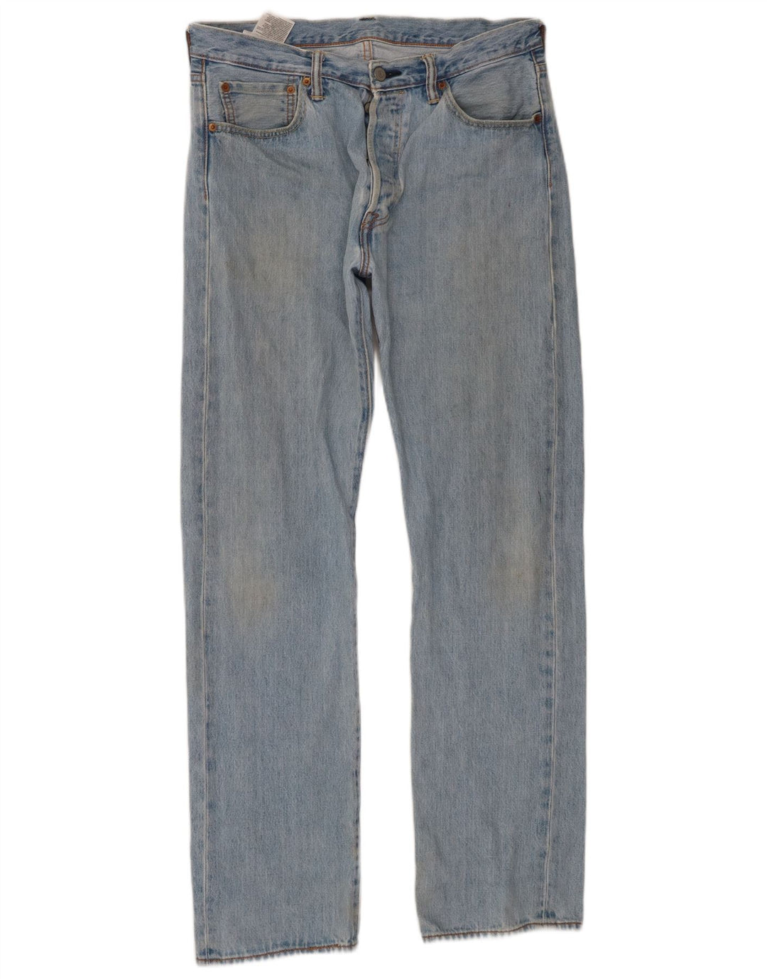 Levi's Mens 501 Straight Jeans W34 L34 Blue Cotton