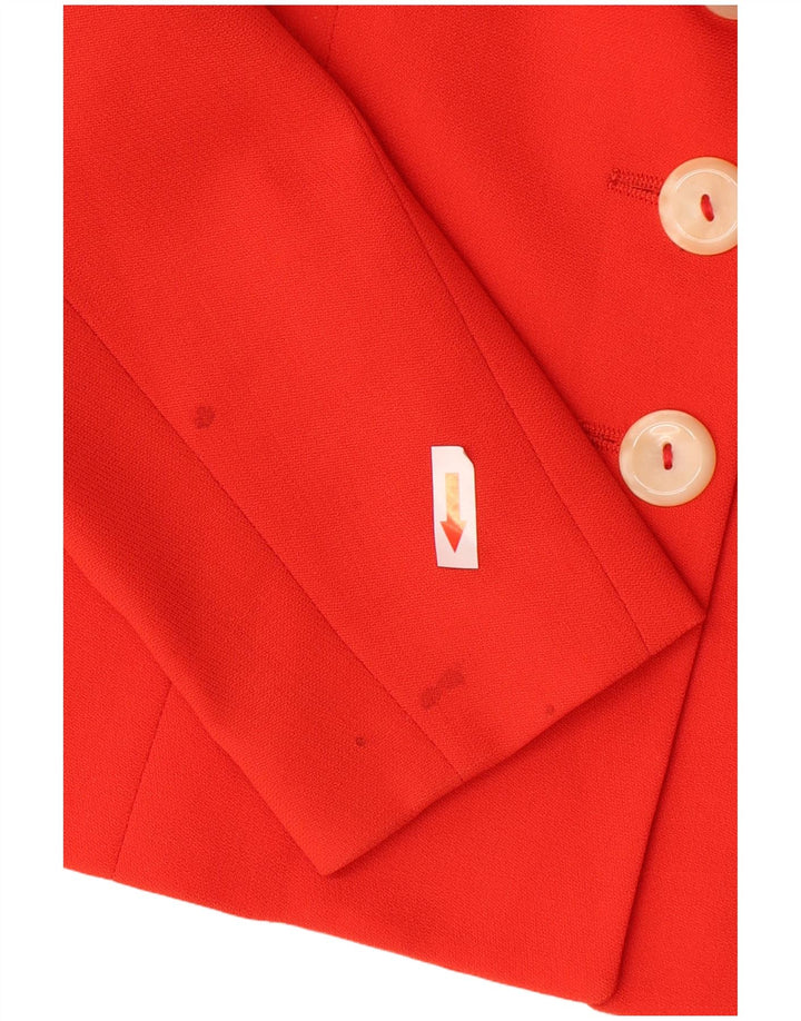 Vintage Womens 3 Button 2 Piece Skirt Set IT 40 Small W28 Red Wool