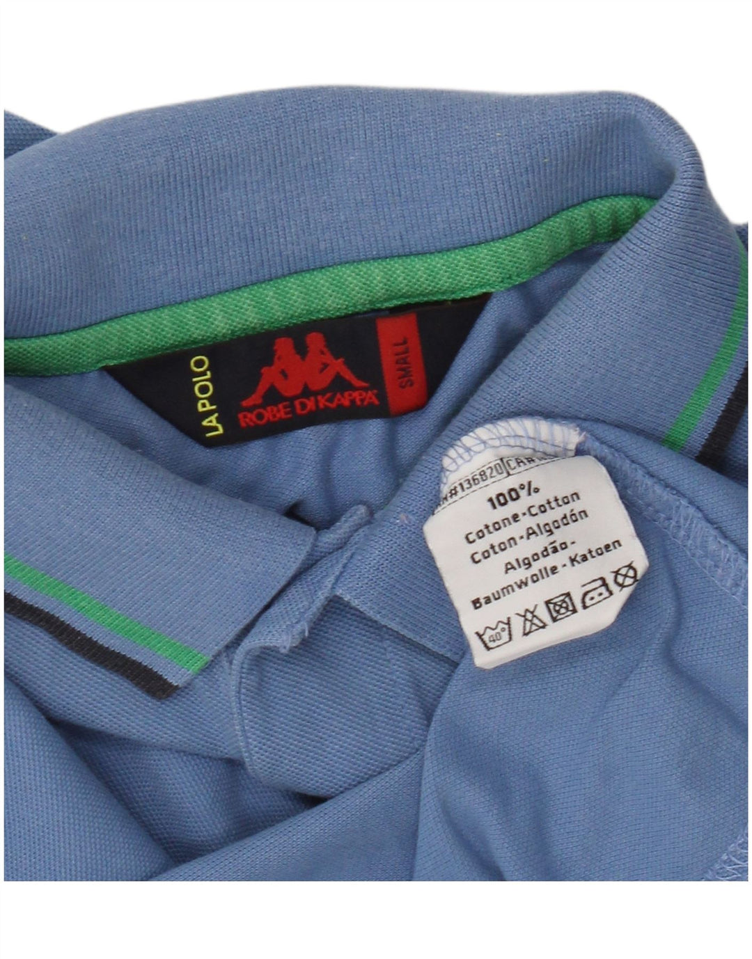 Kappa Mens Polo Shirt Small Blue Cotton