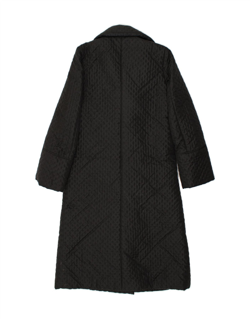 VINTAGE Womens Padded Coat IT 42 Medium Black Polyester | Vintage Vintage | Thrift | Second-Hand Vintage | Used Clothing | Messina Hembry 