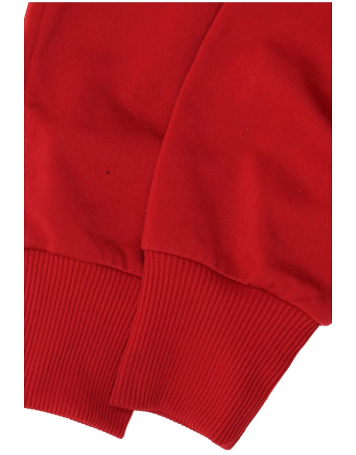 Adidas Womens Graphic Tracksuit Top Jacket EU 36 Small Red Polyester