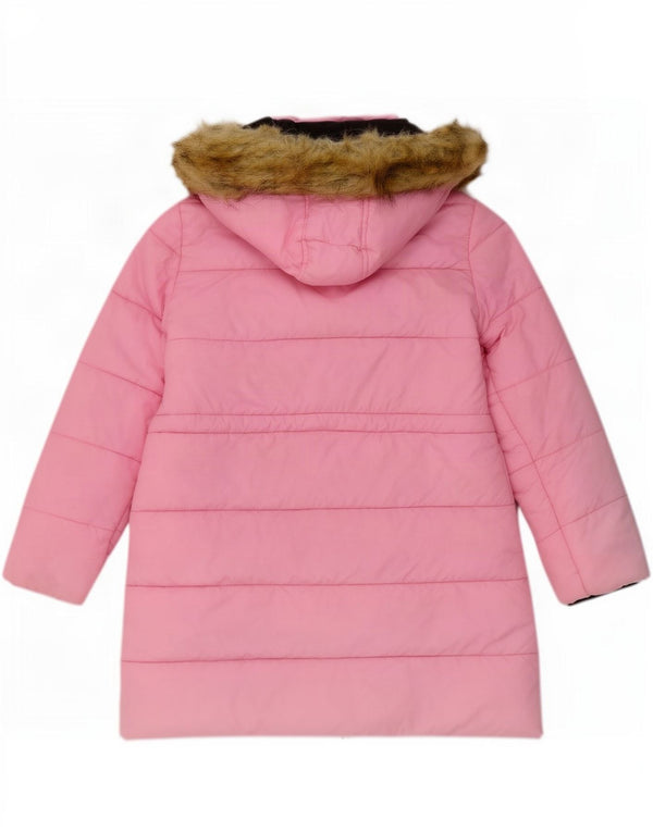 Diesel Girls Hooded Padded Coat 9-10 Years Pink Nylon