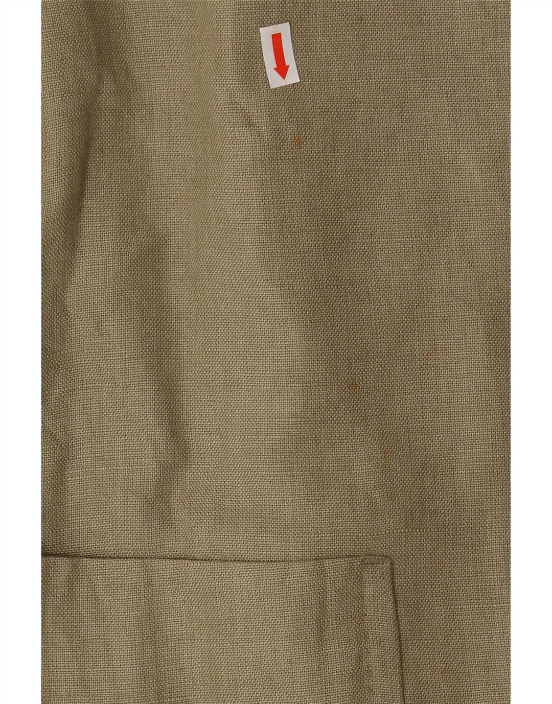 Marks & Spencer Mens 3 Button Blazer Jacket UK 40 Medium Khaki Linen