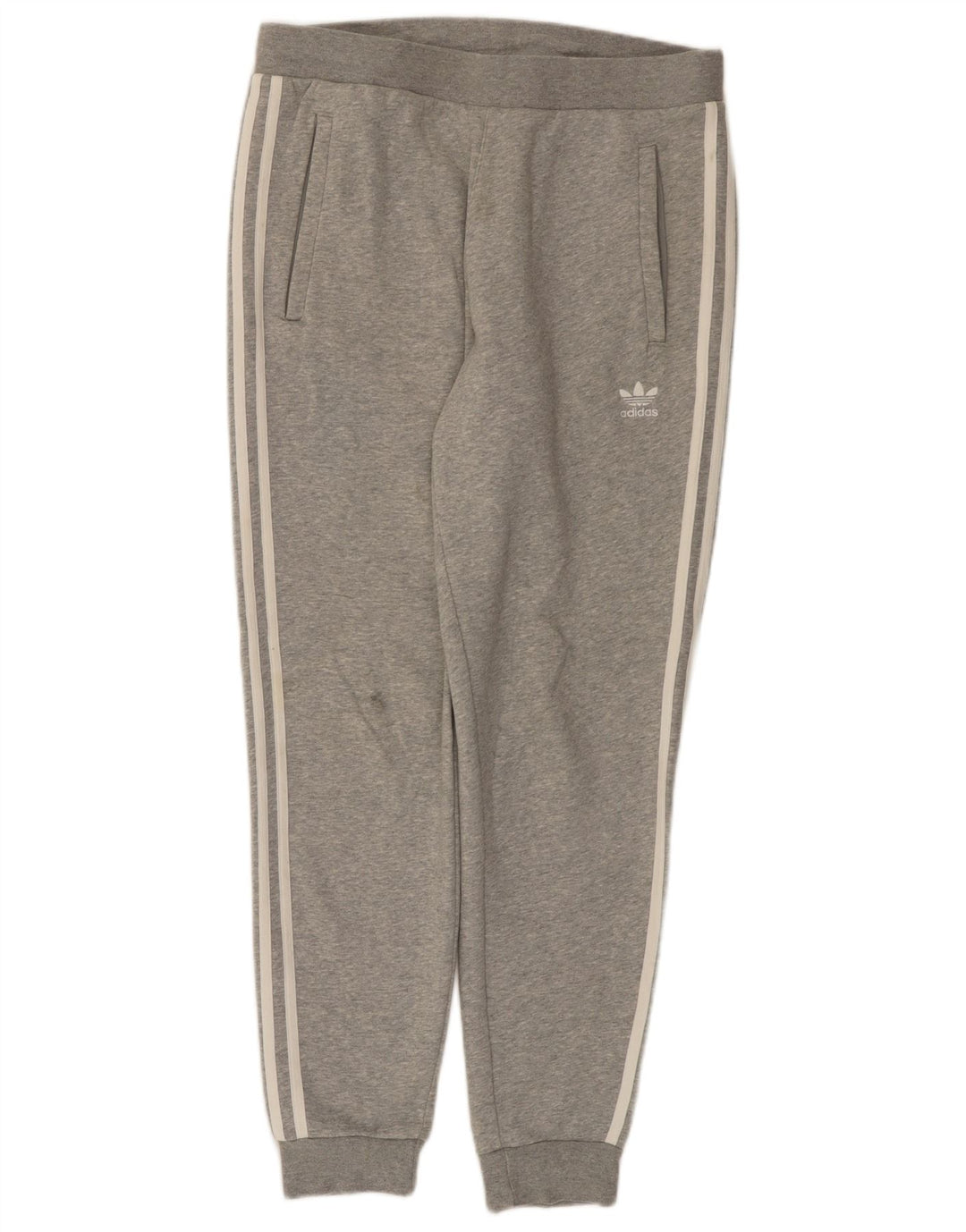 Adidas Mens Tracksuit Trousers Joggers Medium Grey Cotton