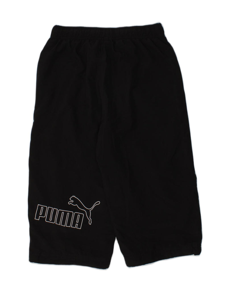 PUMA Boys Graphic Sport Shorts 9-10 Years Black | Vintage Puma | Thrift | Second-Hand Puma | Used Clothing | Messina Hembry 