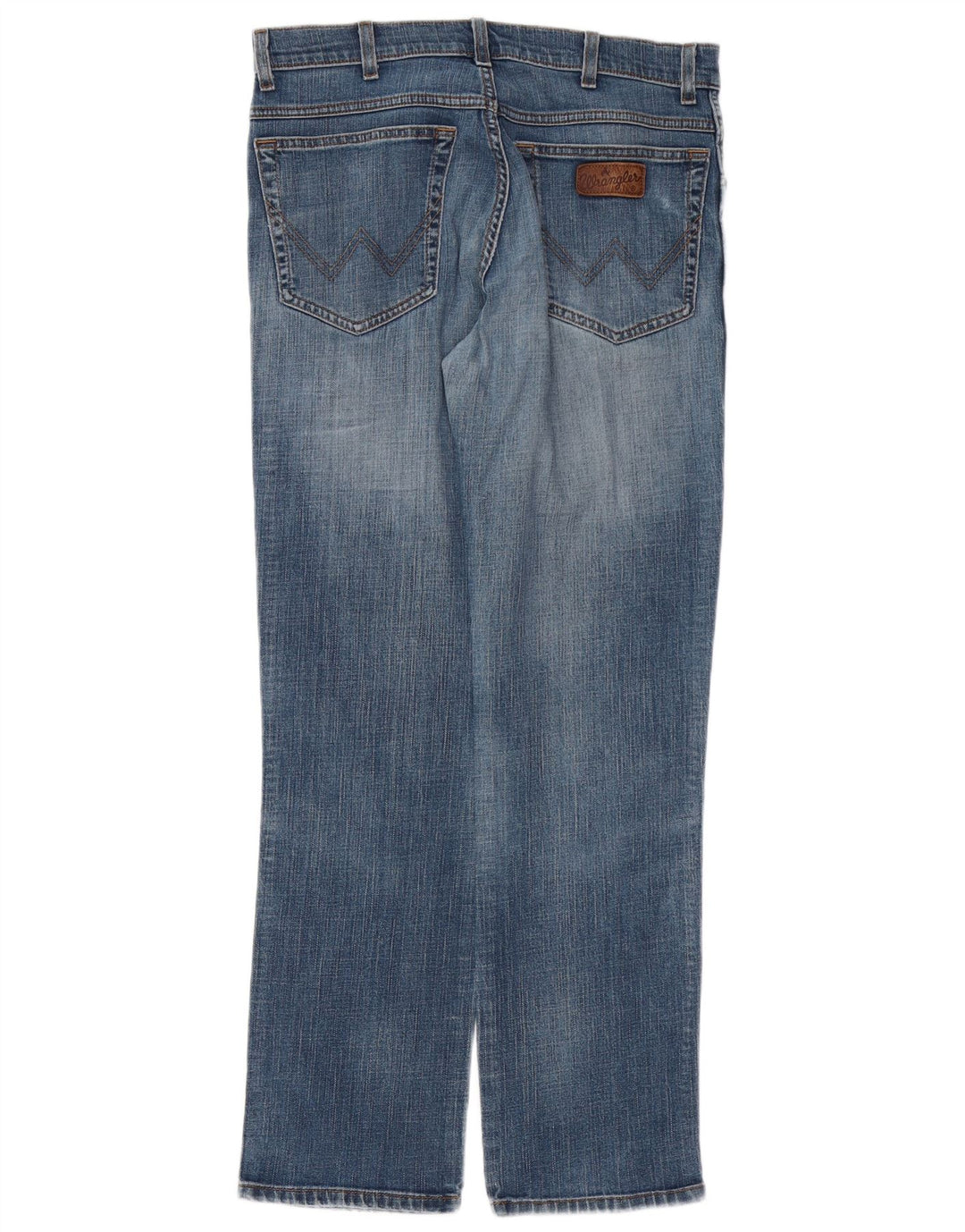 WRANGLER Mens Texas Stretch Straight Jeans W33 L30 Blue Cotton