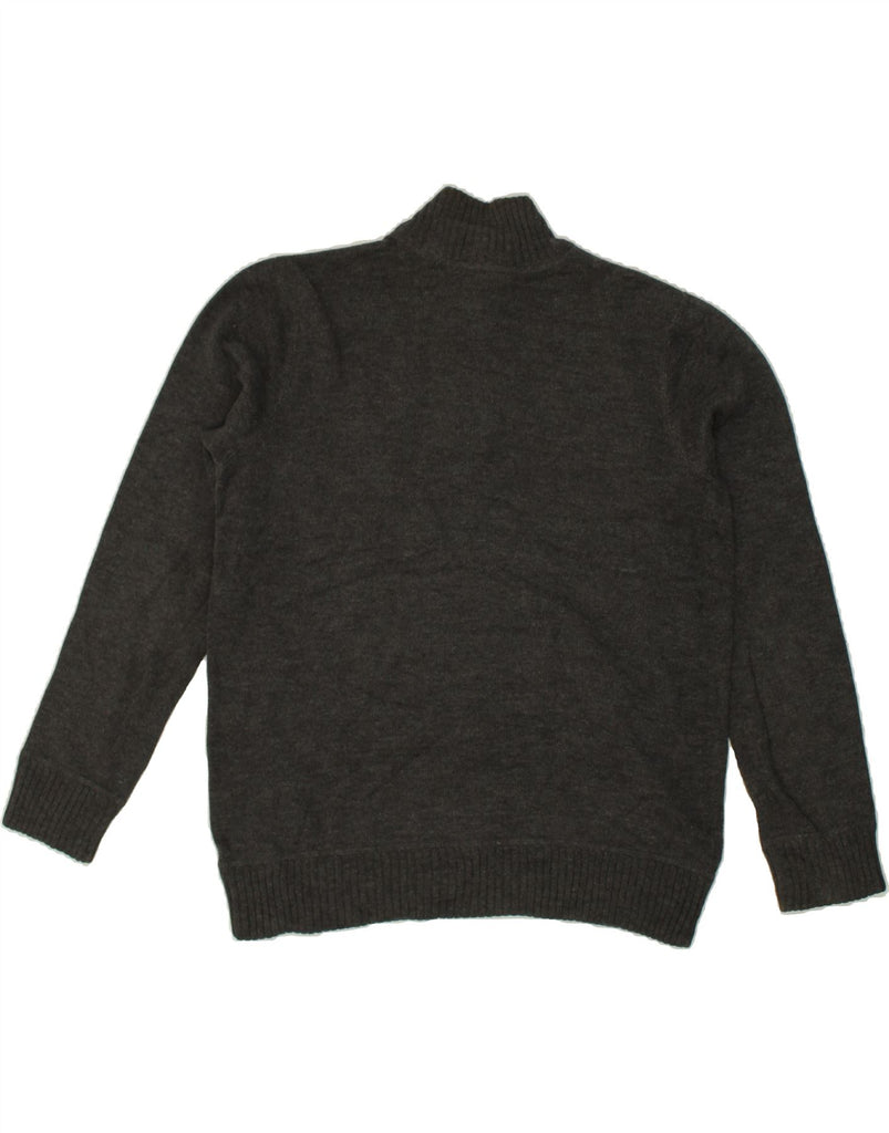 EDDIE BAUER Mens Zip Neck Jumper Sweater Large Grey Cotton | Vintage Eddie Bauer | Thrift | Second-Hand Eddie Bauer | Used Clothing | Messina Hembry 