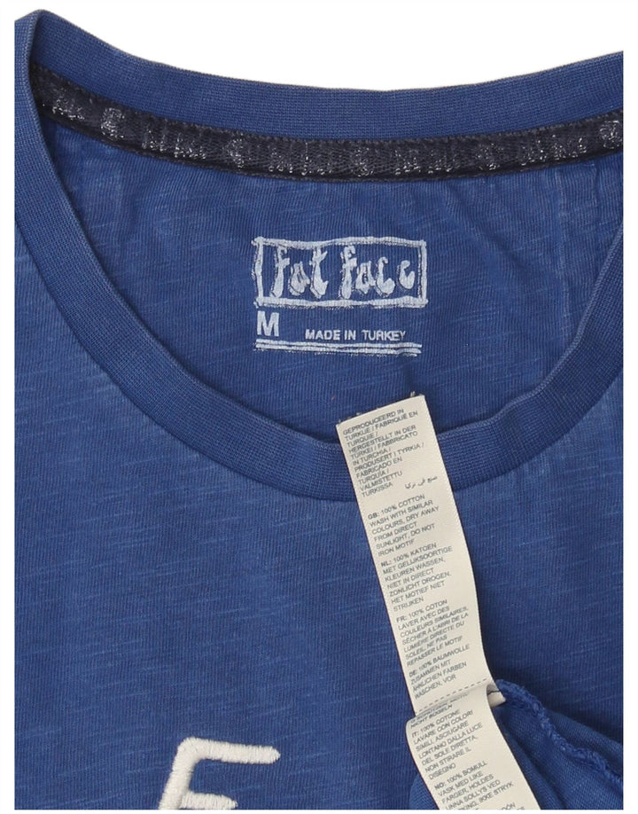 Fat Face Mens Graphic T-Shirt Top Medium Blue Cotton