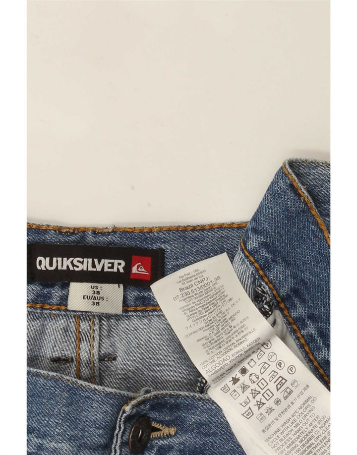 Quiksilver Mens Denim Shorts W38 XL Blue Cotton