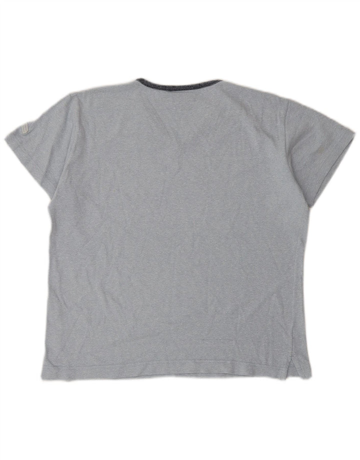 Champion Womens T-Shirt Top UK 14 Medium Blue Cotton