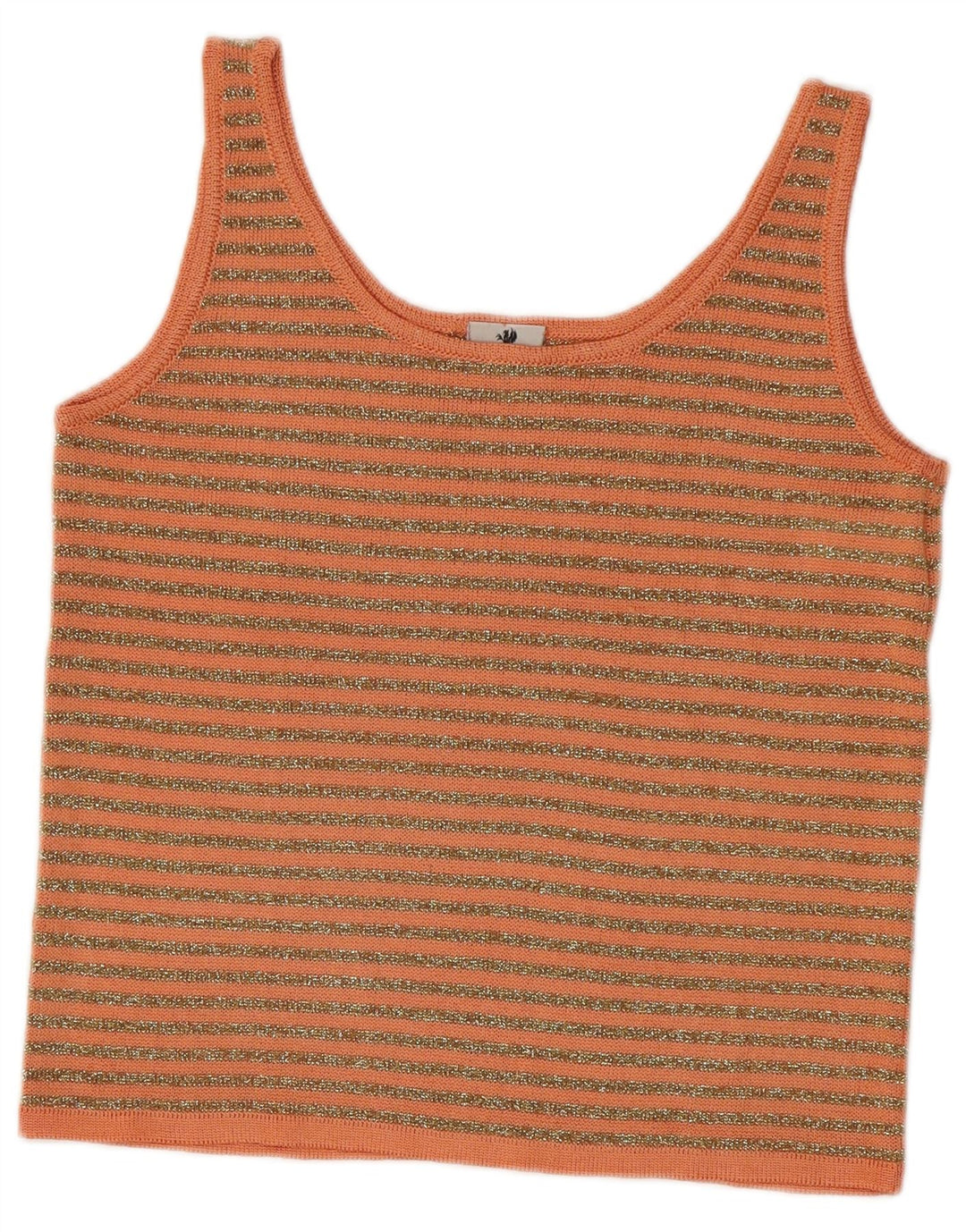 Vintage Womens Knit Cami Top IT 42 Medium Orange Striped