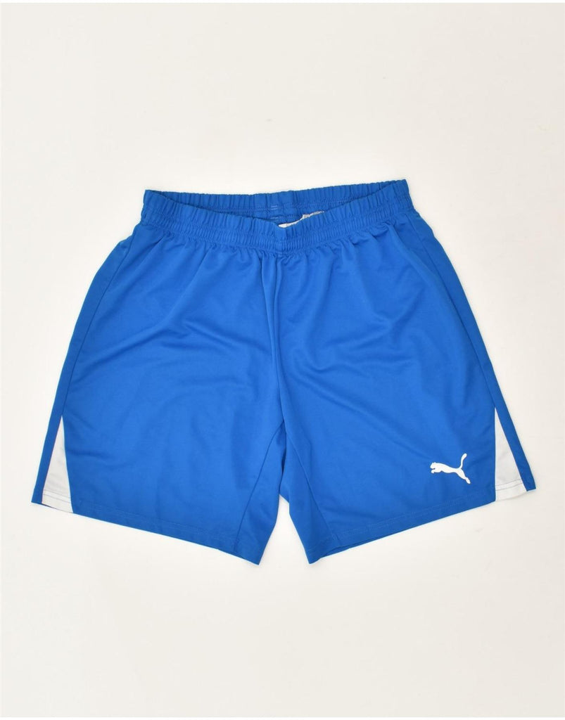 PUMA Mens Sport Shorts Large Blue | Vintage Puma | Thrift | Second-Hand Puma | Used Clothing | Messina Hembry 