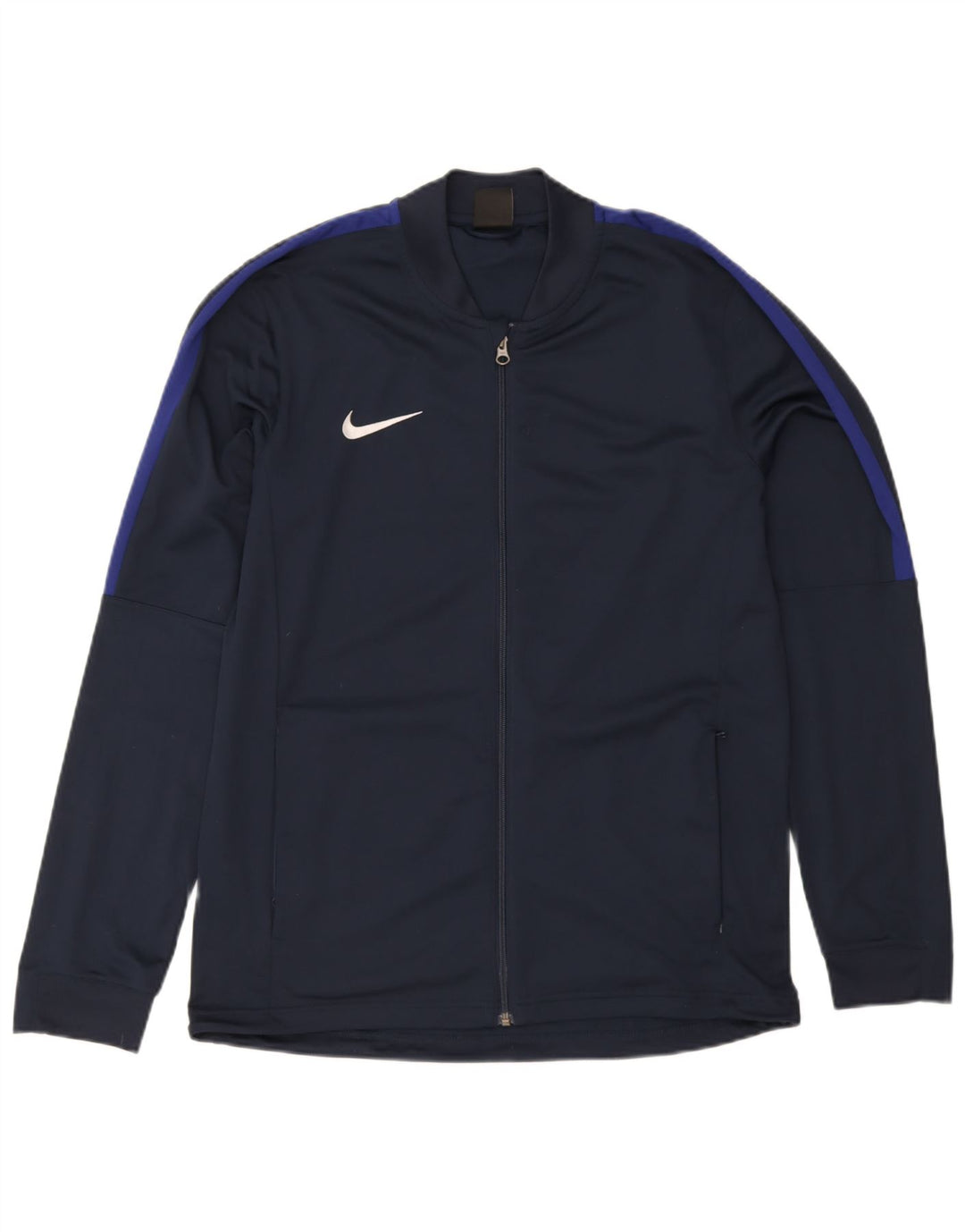 Nike Mens Dri Fit Tracksuit Top Jacket Large Navy Blue Polyester Sports