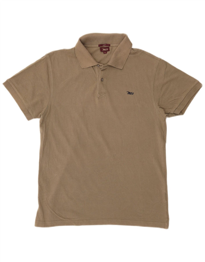 Marlboro Classics Mens Slim Fit Polo Shirt 2XL Beige