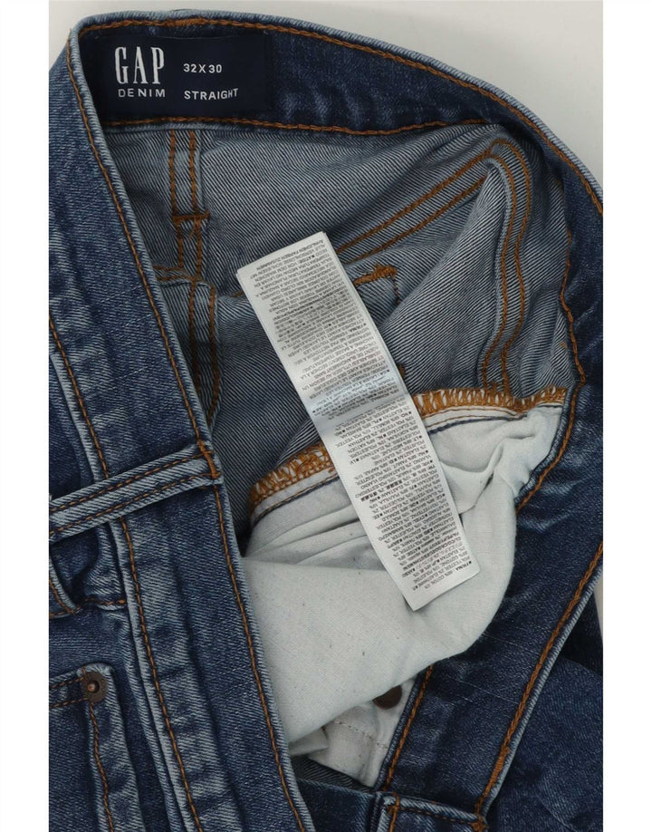 Gap Mens Straight Jeans W32 L30 Blue Cotton