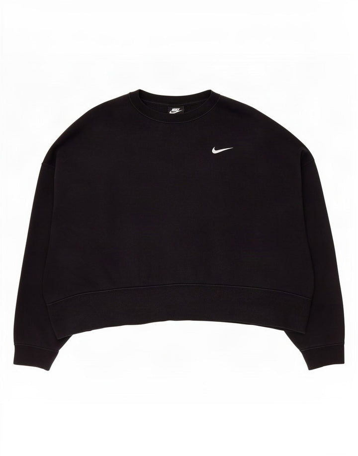 Nike Womens Oversized Sweatshirt Jumper UK 16 Large Black
