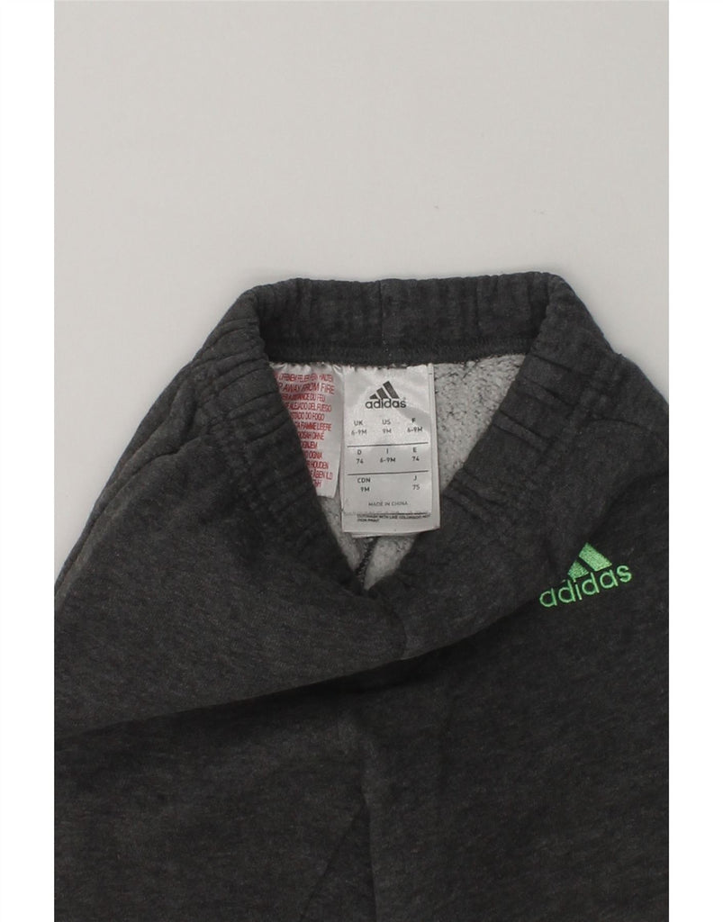 ADIDAS Baby Boys Joggers Tracksuit Trousers 6-9 Months Grey Cotton | Vintage Adidas | Thrift | Second-Hand Adidas | Used Clothing | Messina Hembry 