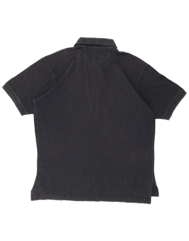 Brooksfield Mens Polo Shirt IT 50 Medium Navy Blue Cotton