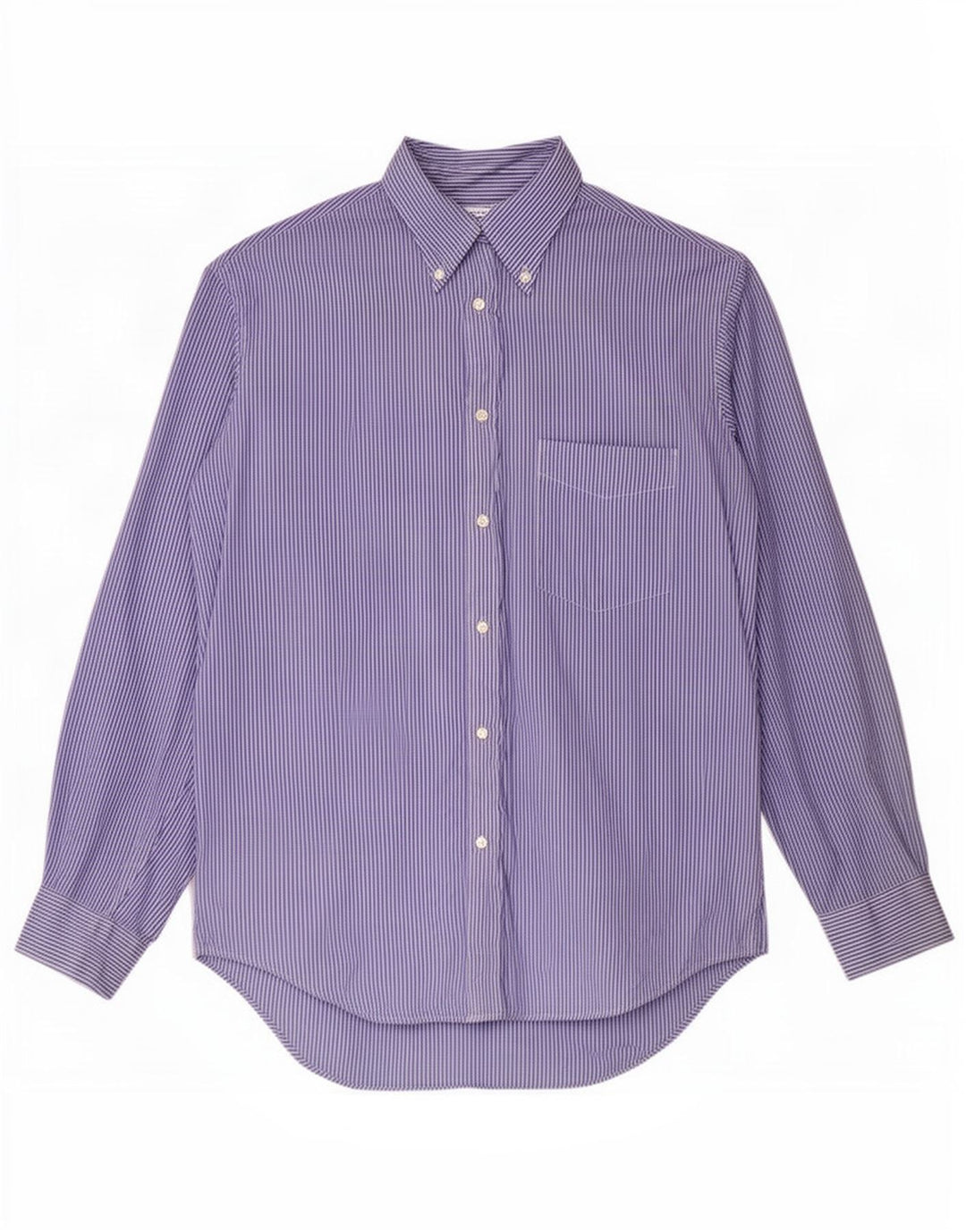 Dack's Mens Shirt Large Blue Pinstripe Cotton