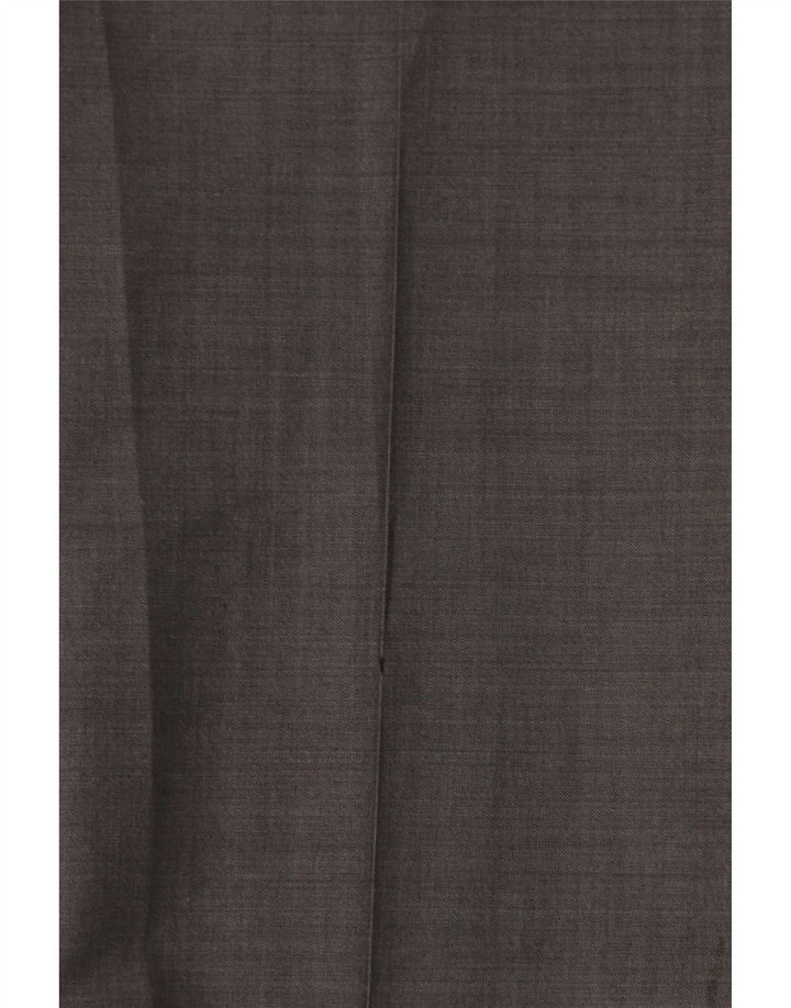 Marks & Spencer Mens Straight Suit Trousers W32 L31 Grey Wool