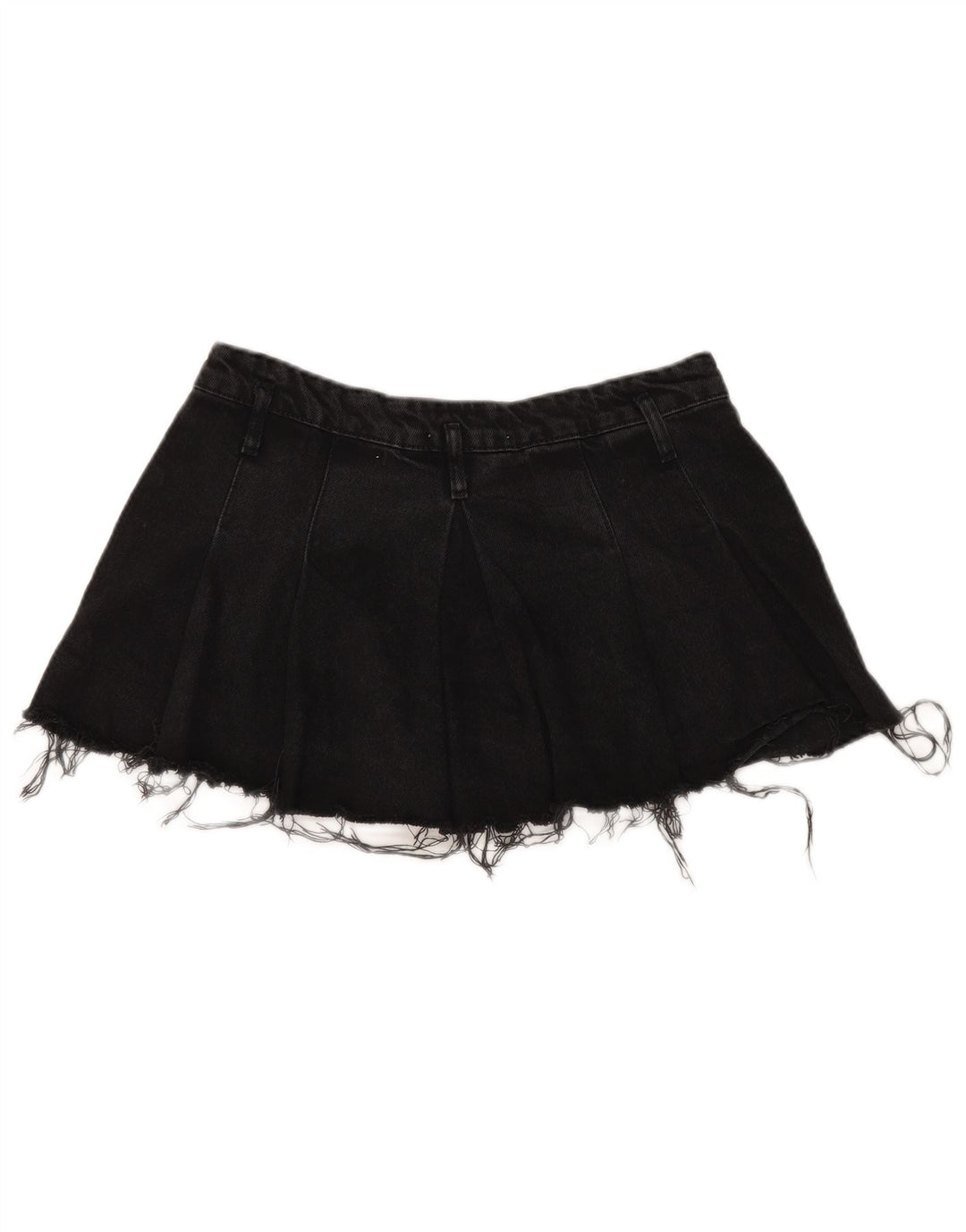 Zara Womens Mini Denim Skirt Medium W32  Black Cotton