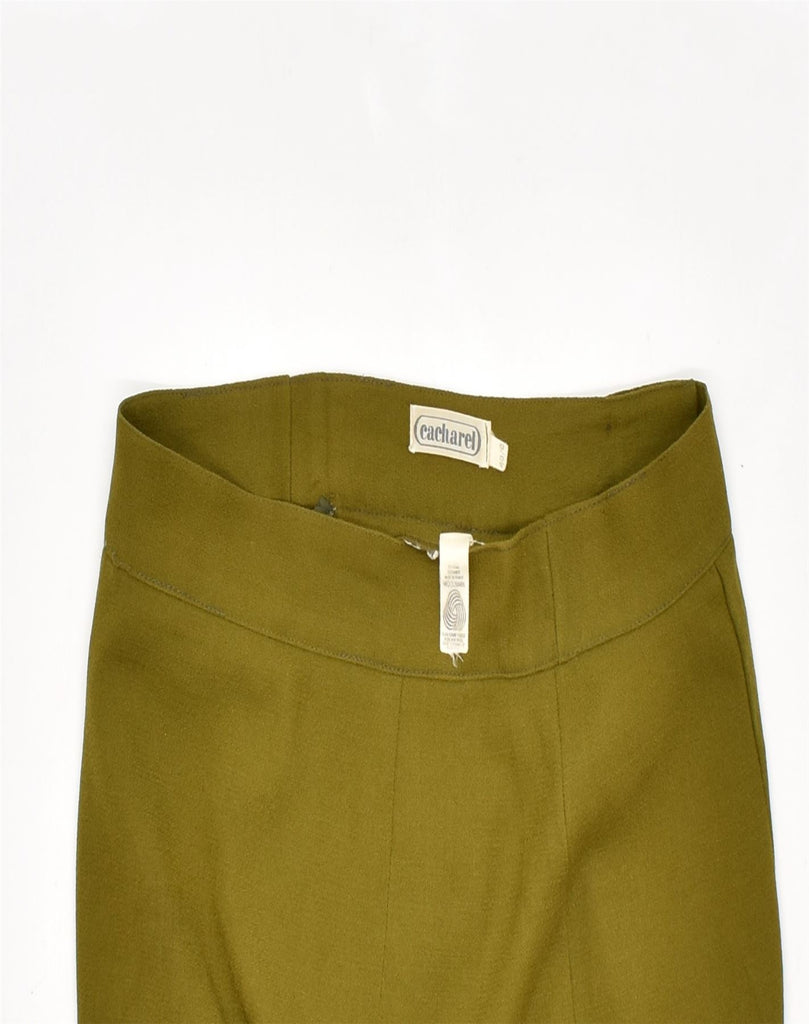 CACHAREL Womens Pencil Skirt EU 40 Medium W30 Green Virgin Wool | Vintage | Thrift | Second-Hand | Used Clothing | Messina Hembry 