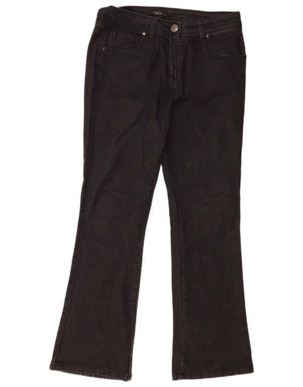 M&Co Womens Bootcut Jeans UK 12 Medium W32 L30 Black Cotton