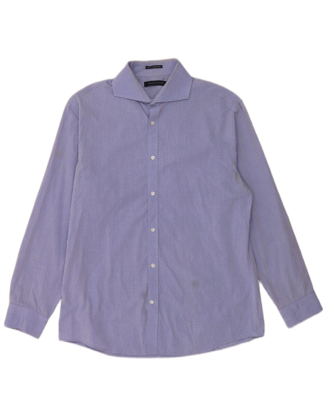 Tommy Hilfiger Mens Slim Fit Shirt Size 16 Large Blue Geometric