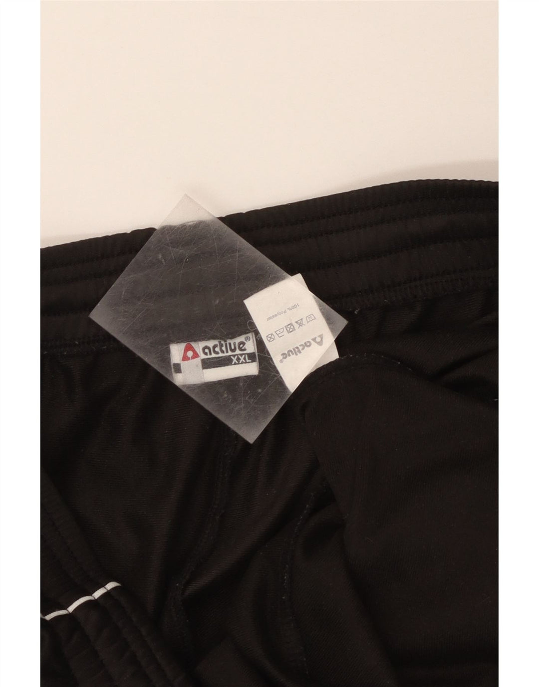 Active Mens Tracksuit Trousers Joggers 2XL  Black Polyester