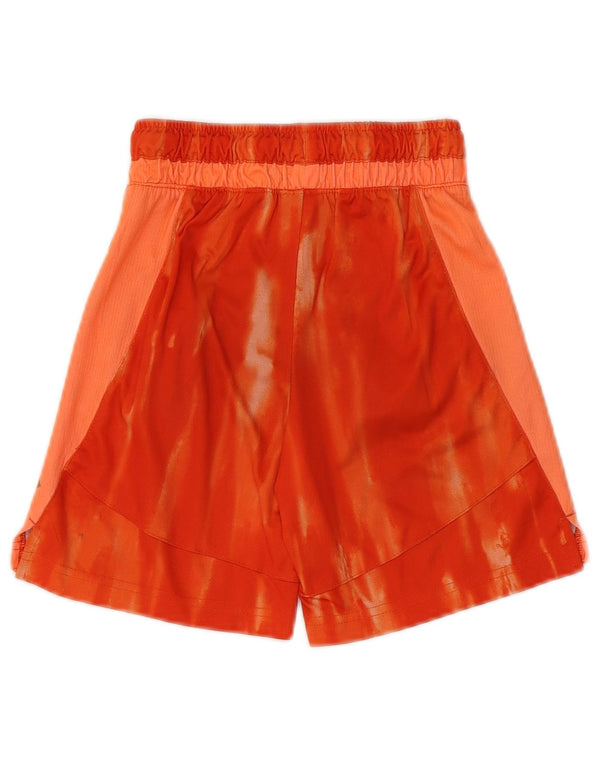 RUSSELL ATHLETIC Boys Sport Shorts 7-8 Years Medium Orange Colourblock