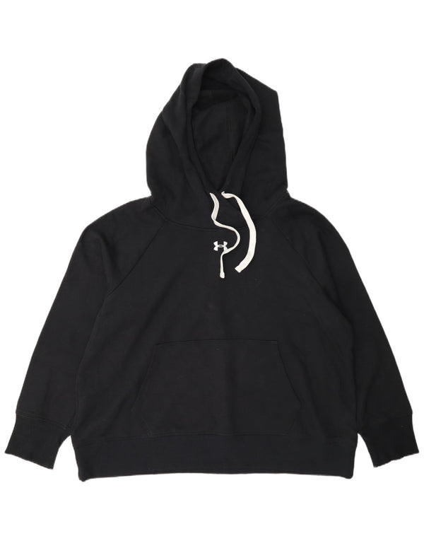 Under Armour Womens Graphic Hoodie Jumper IT 48/50 XL Black Cotton