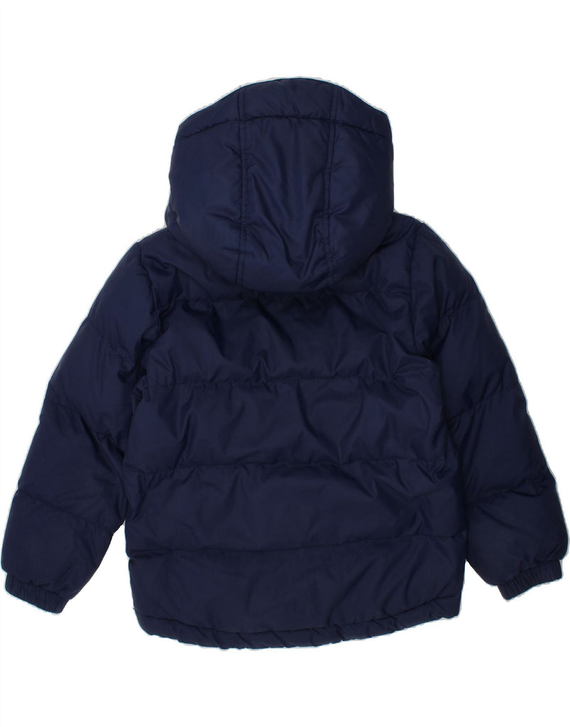 TIMBERLAND Boys Hooded Padded Jacket 5-6 Years Navy Blue Polyester Vintage Timberland and Second-Hand Timberland from Messina Hembry 