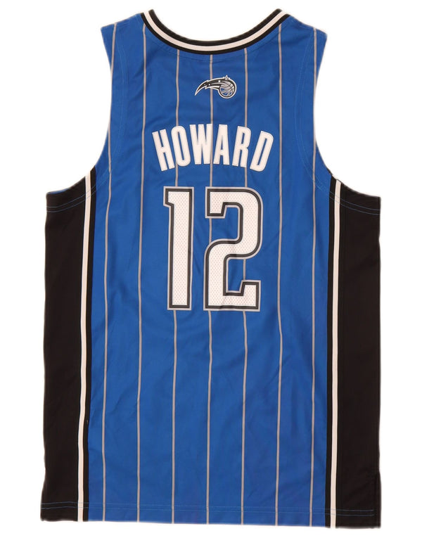 Adidas Boys Orlando Graphic Vest Top 11-12 Years Blue Striped Polyester