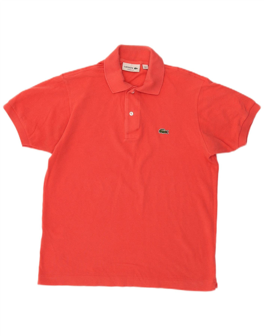 Lacoste Mens Classic Fit Polo Shirt Size 3 Small Red Cotton