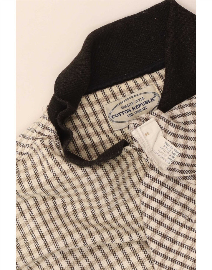 Cotton Republic Mens Short Sleeve Pullover Shirt Large White Check
