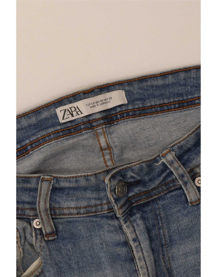 Zara Mens Denim Shorts EU 42 Large W32  Blue