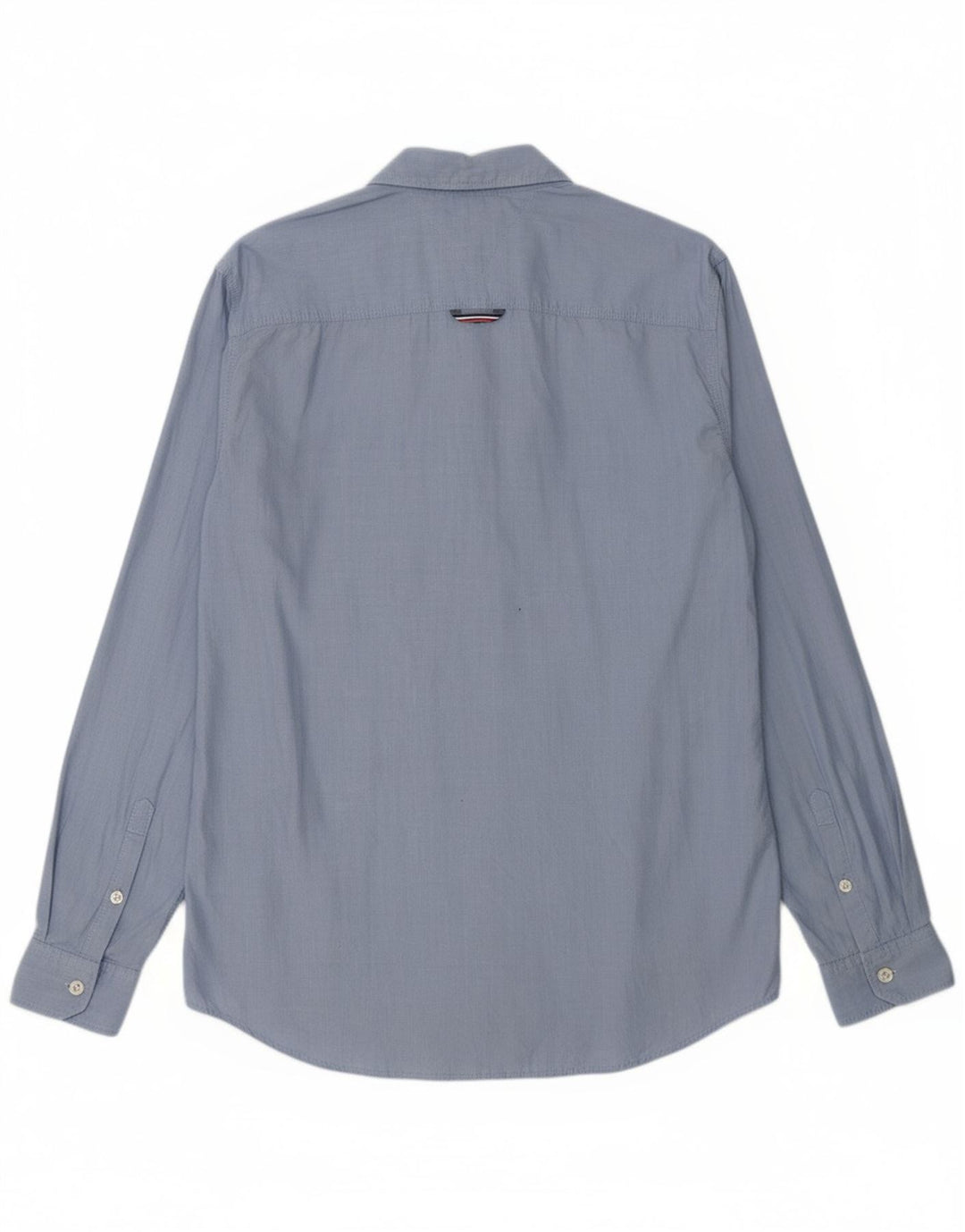 TOMMY HILFIGER Mens Regular Fit Shirt Large Blue Cotton