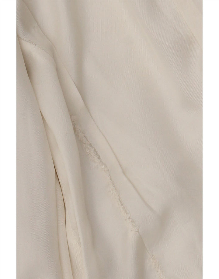 Zara Womens 3/4 Sleeve Open Blazer Jacket UK 10 Small White
