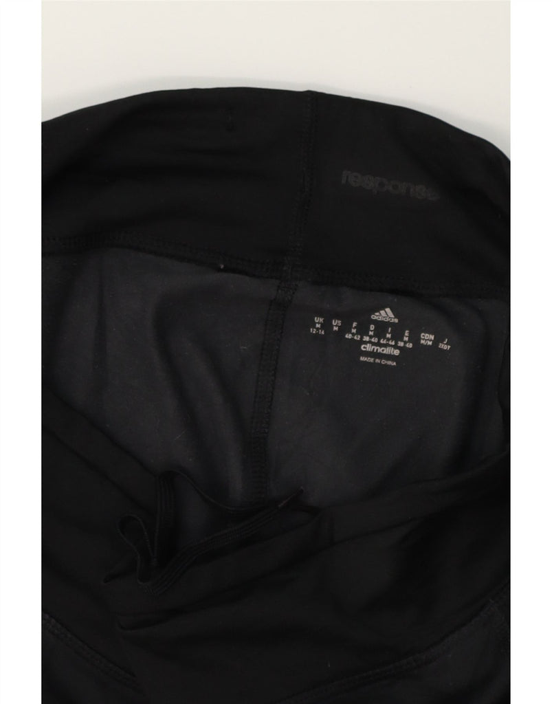 ADIDAS Womens Climalite Leggings UK 12/14 Medium  Black Tie Dye Polyester Vintage Adidas and Second-Hand Adidas from Messina Hembry 