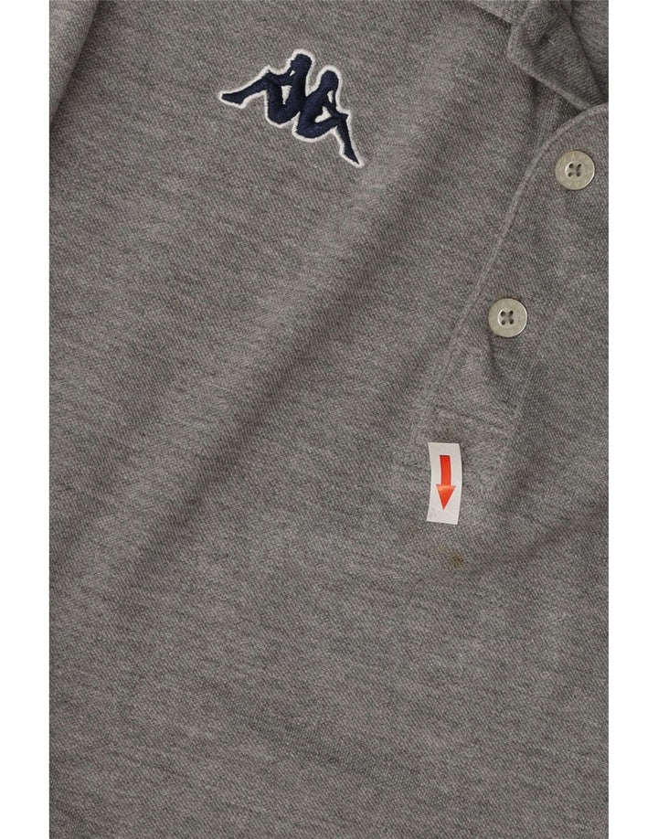 KAPPA Mens Polo Shirt Medium Grey Cotton