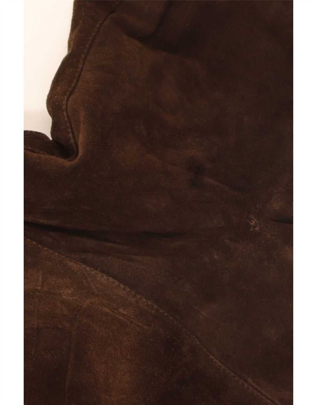 Vintage Mens Sherpa Suede Bomber Jacket UK 36 Small Brown