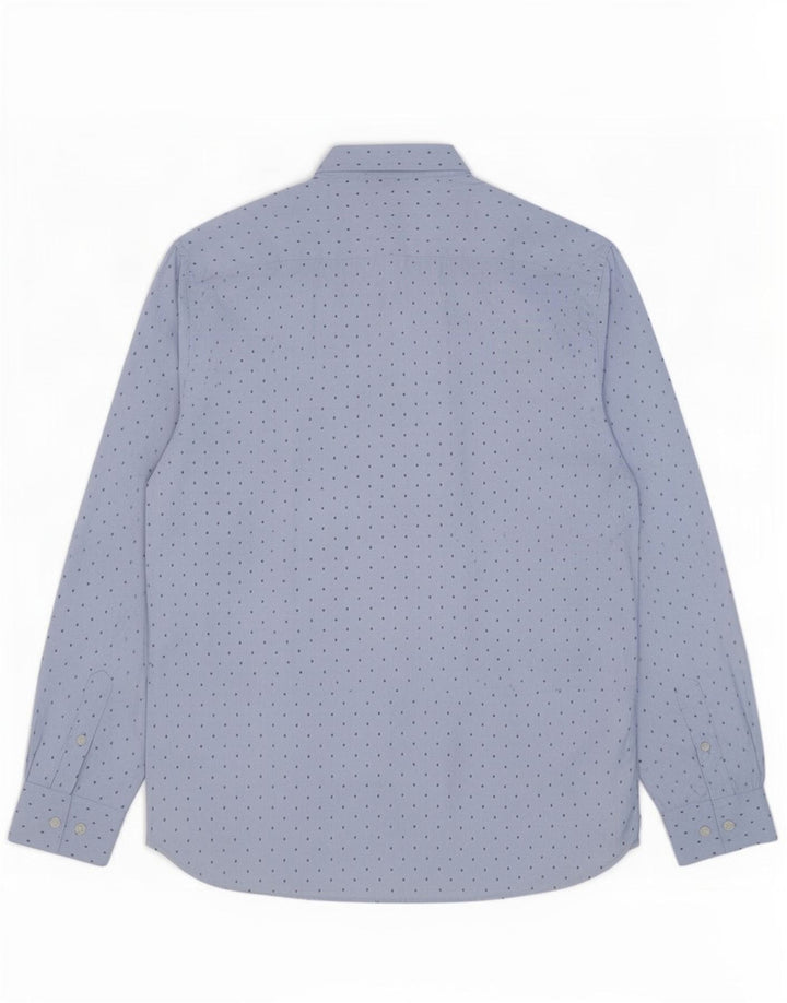 French Connection Mens Shirt Large Blue Spotted Polyester