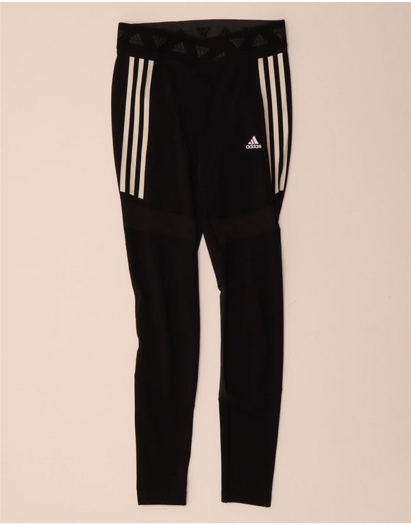 ADIDAS Womens Aeroready Graphic Leggings UK 12 Medium  Black