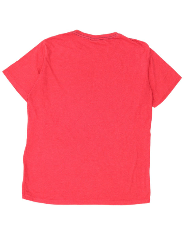 WEIRD FISH Mens Graphic T-Shirt Top Large Red Cotton