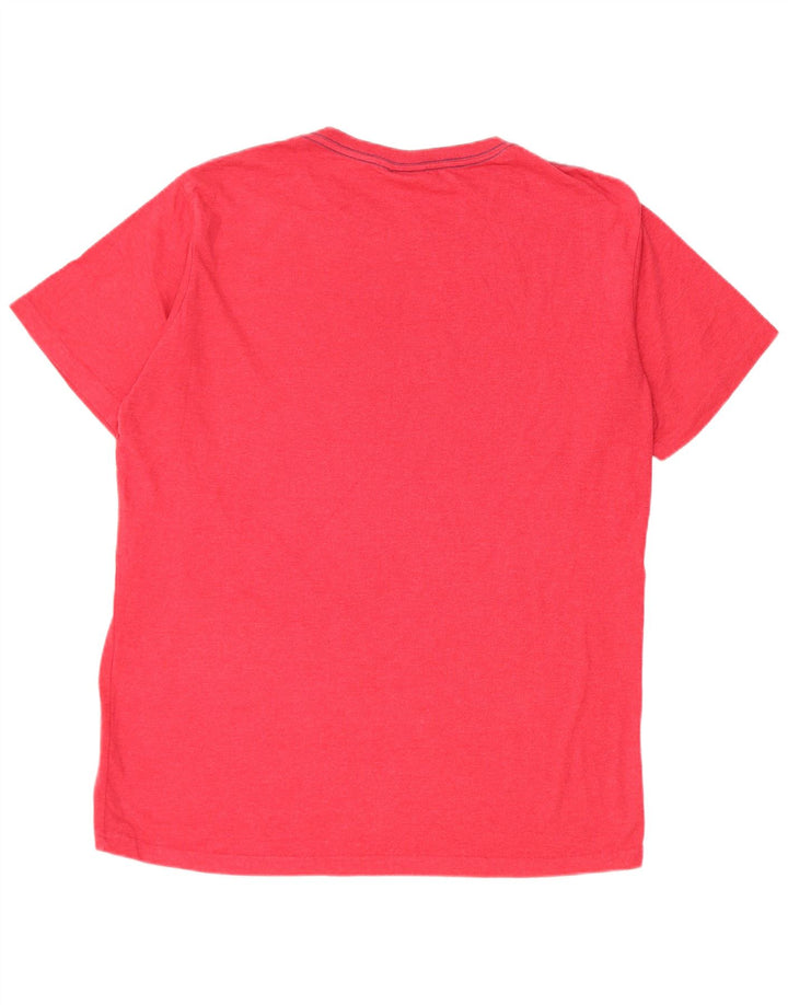 WEIRD FISH Mens Graphic T-Shirt Top Large Red Cotton