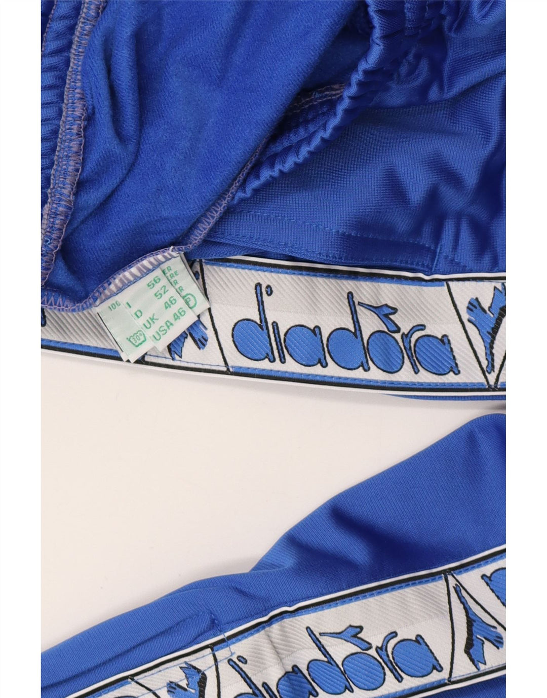 DIADORA Mens Graphic Tracksuit Trousers 3XL Blue Colourblock Polyester